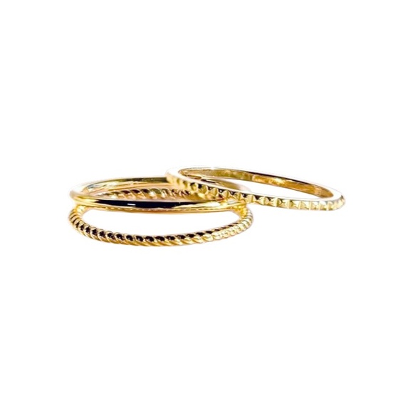 Nadri Dainty Stacking Rings Set - Picture 5 of 7